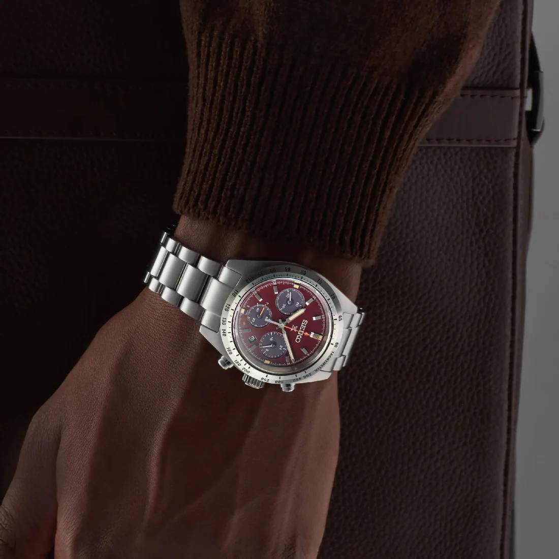 Orologio Uomo Seiko Rosso Speedtimer Carica Solare Edizione Limitata SSC935P1