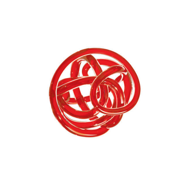Scultura Cristallo Onlylux Nodo Dell'Amore Arancio 21 cm OL01652