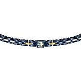 Bracciale Uomo Acciaio Maserati Ceramica Blu Inserti Oro JM420ATI01