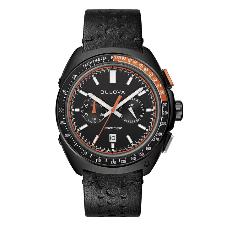 Orologio Uomo Bulova Racer Nero Edizione Speciale Pelle 98B428