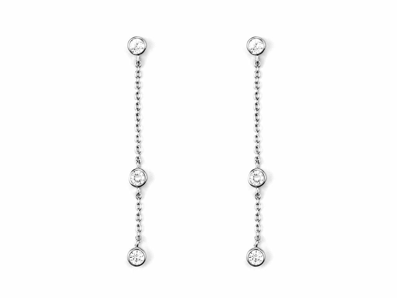 Orecchini Donna Argento 925 4US Cesare Paciotti Punto Luce Zirconi 4UOR5690W