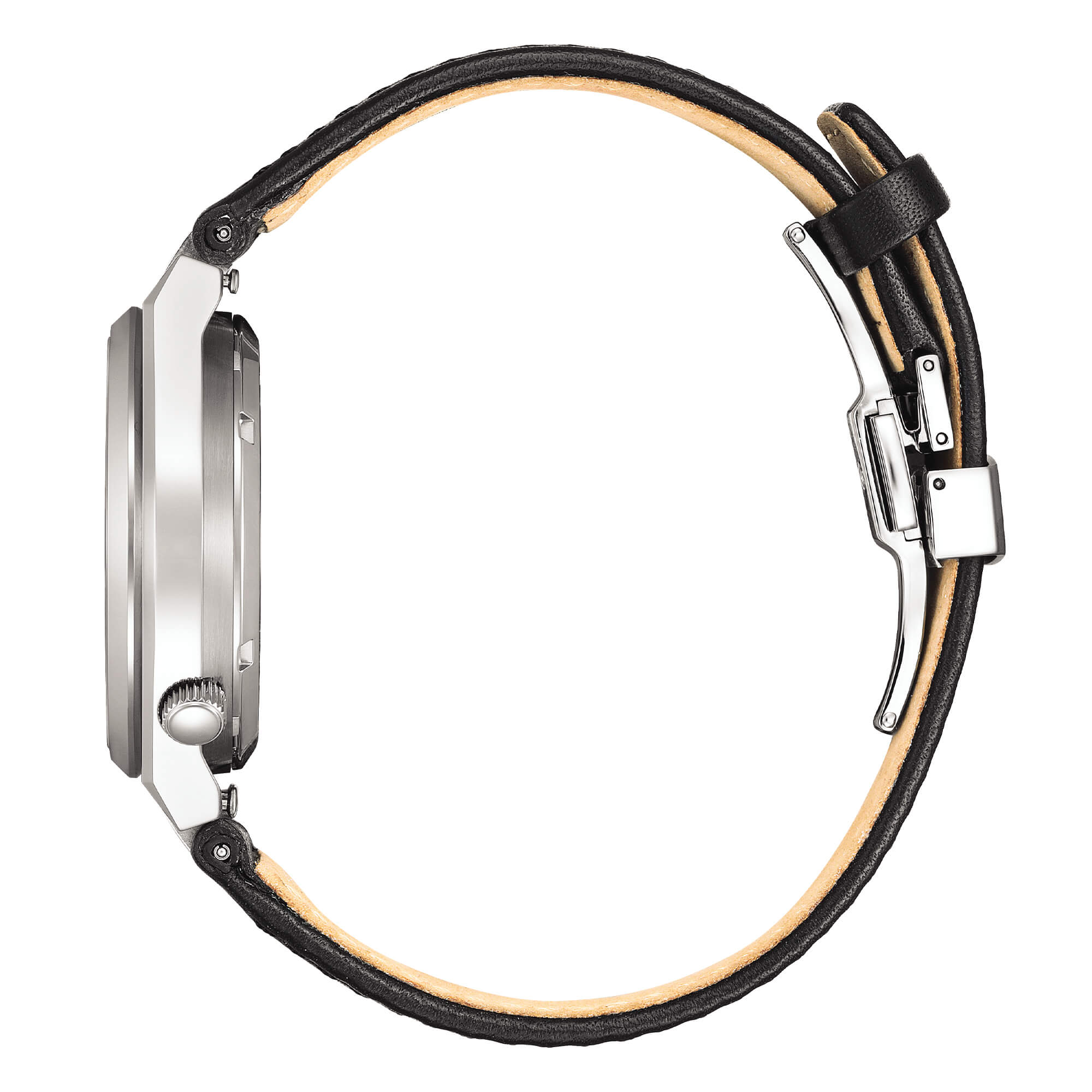 Orologio Uomo Citizen Tsuyosa Piccola Secondi Grigio Pelle Nera Guillochè NK5010-01H