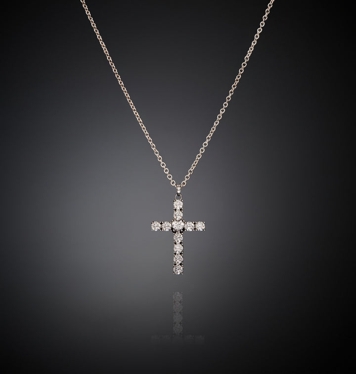 Collana Donna Chiara Ferragni Acciaio Croce Classica Zirconi Bianchi J19AWC04