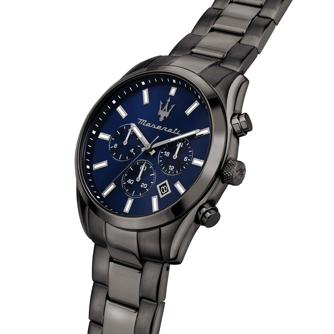Orologio Uomo Maserati Acciaio Nero PVD Quarzo Cronografo Blu Data R8853151012
