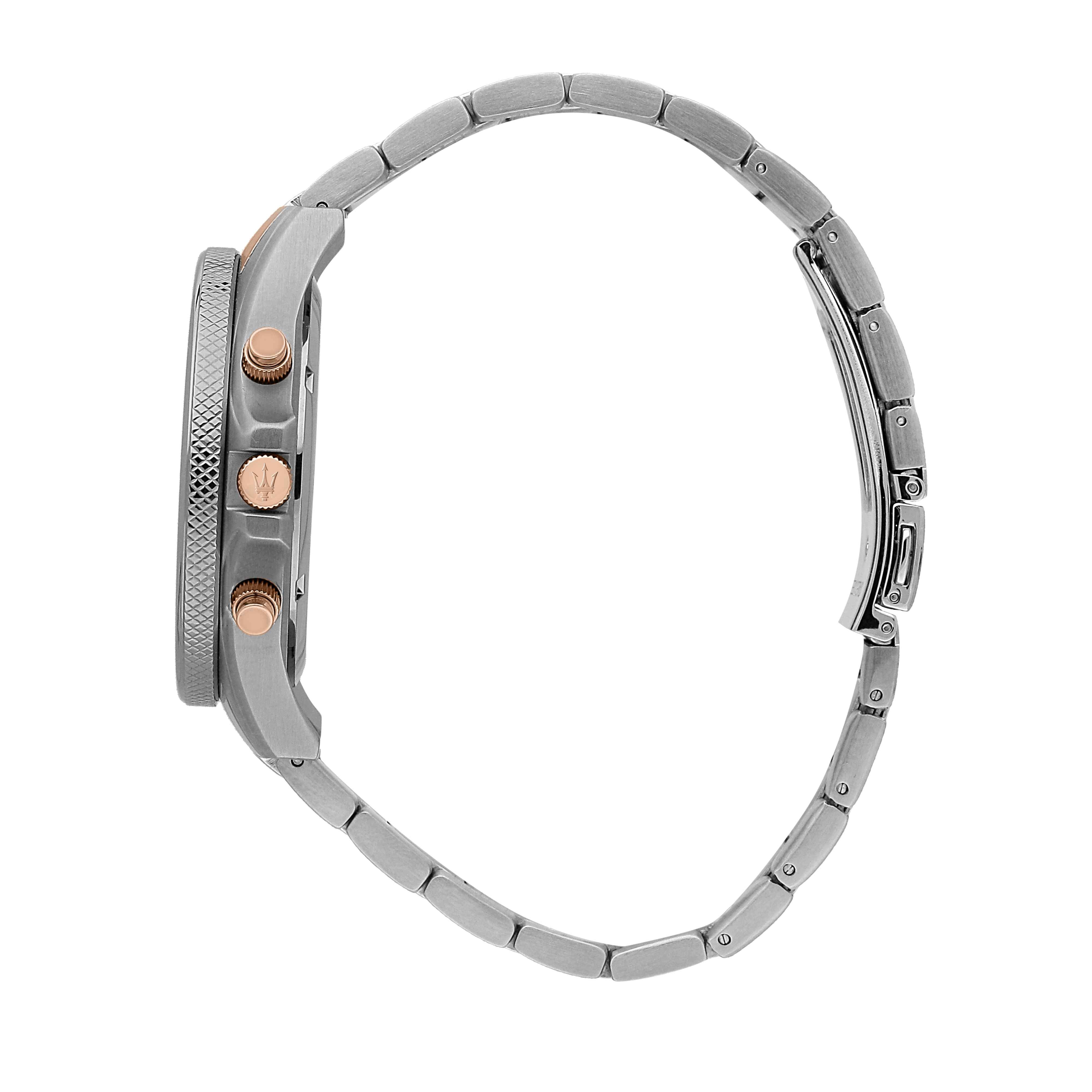 Orologio Uomo Maserati Acciaio Bicolore Quarzo Cronografo Data Grigio R8873640021