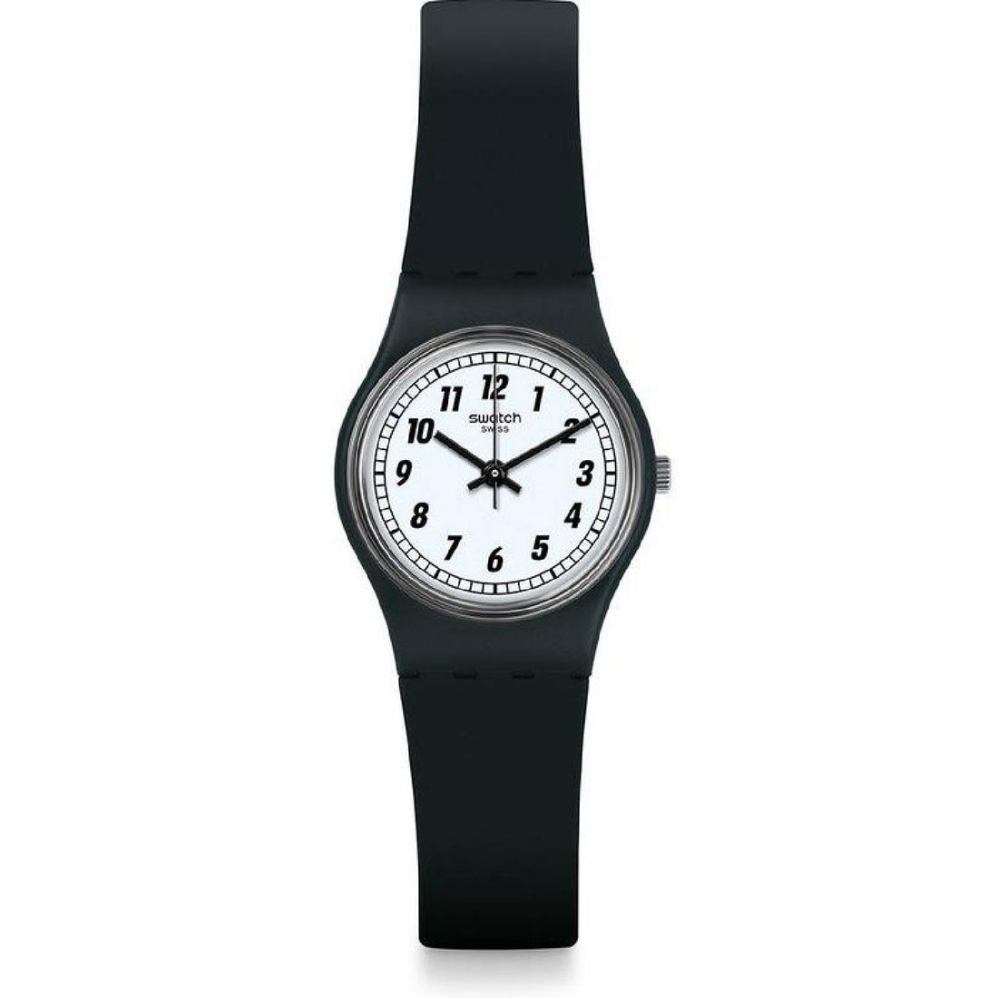 Orologio Donna Bambino Gomma Silicone Swatch Quarzo Solo Tempo Nero Bianco LB184