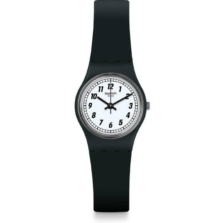 Orologio Donna Bambino Gomma Silicone Swatch Quarzo Solo Tempo Nero Bianco LB184
