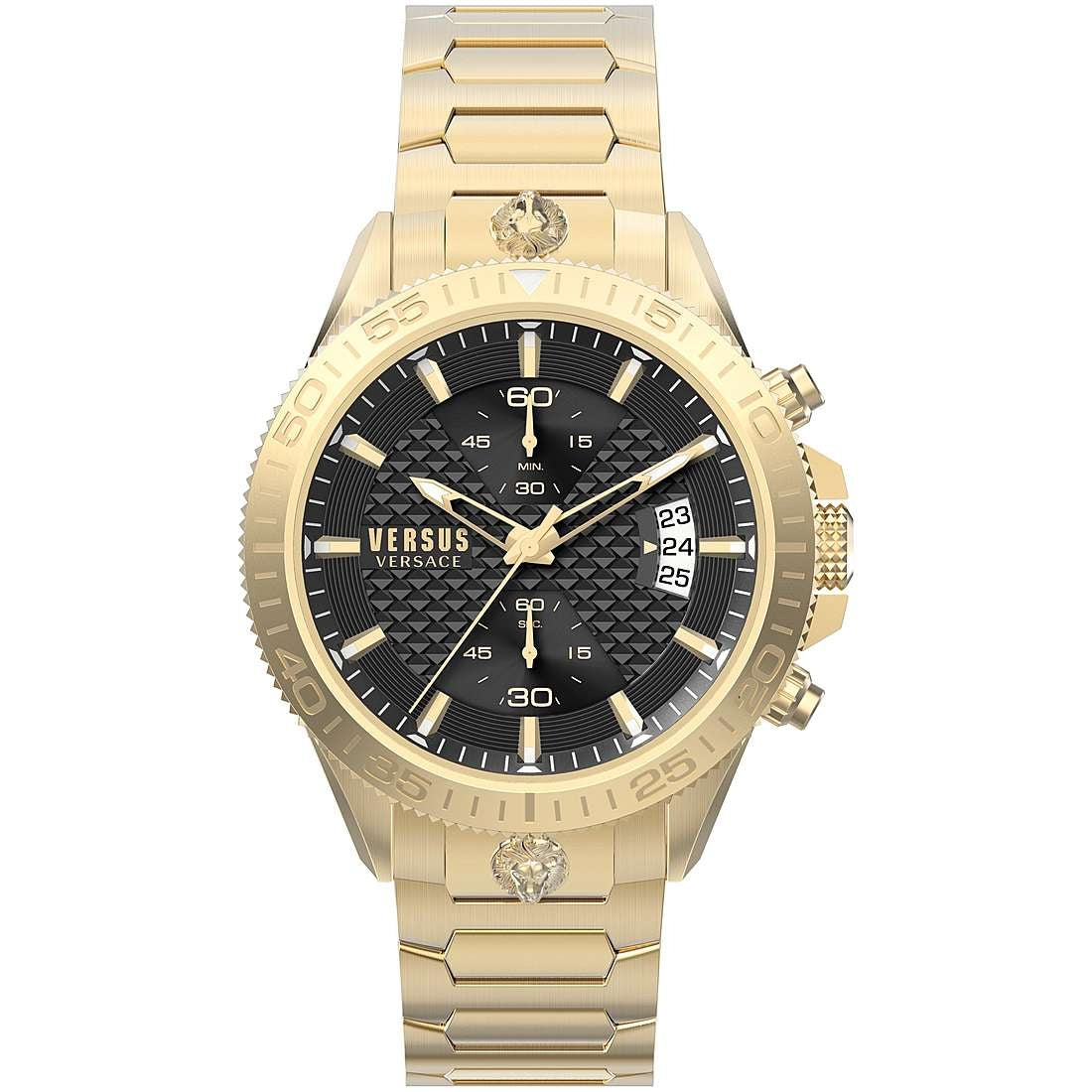 Orologio Uomo Versus Griffith acciaio dorato crono
