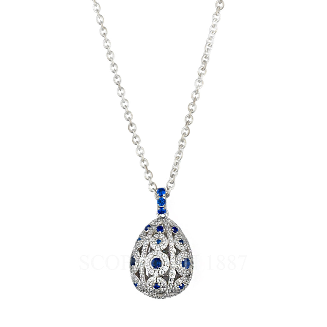 Collana Tsars in Argento con Zirconi Bianchi e blu "Alexandra" ALP02SW
