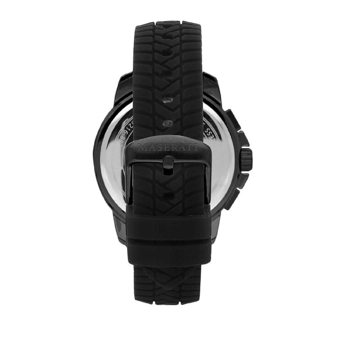 Orologio Uomo Acciaio Maserati Gomma Cronografo Bianco Nero Data R8871621010
