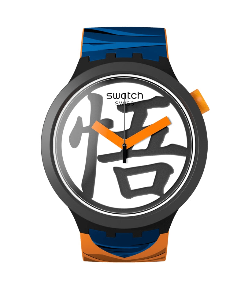 Orologio Uomo Swatch Bioceramica Dragonball Goku Quarzo Solo Tempo SB01Z101
