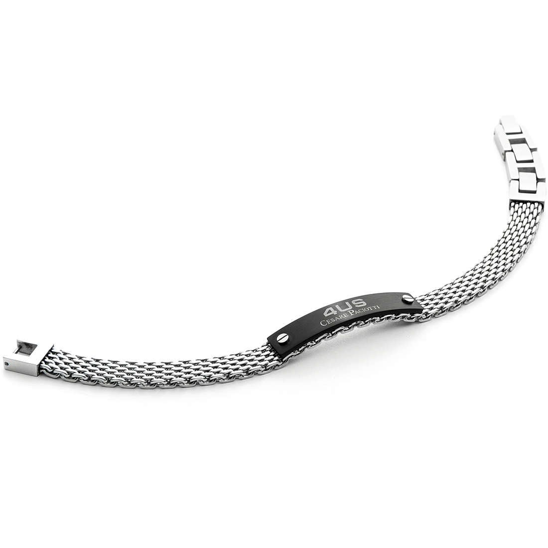 Bracciale Uomo 4US Cesare Paciotti Acciaio Targa Con Logo 4UBR3810