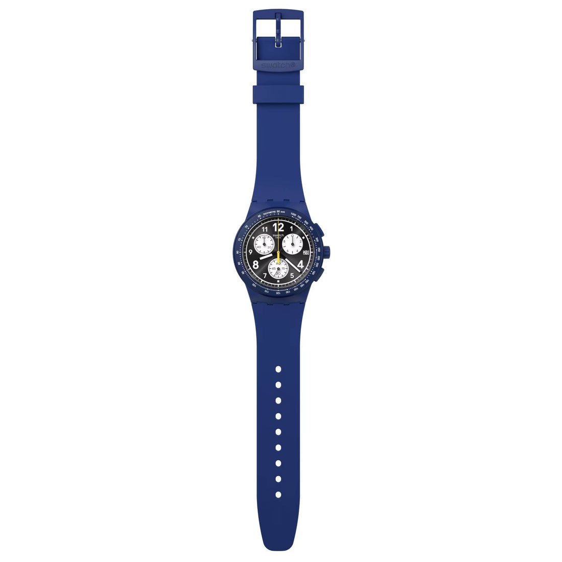 Orologio Unisex Swatch Nothing Basic About Blue Quarzo Cronografo Data SUSN418