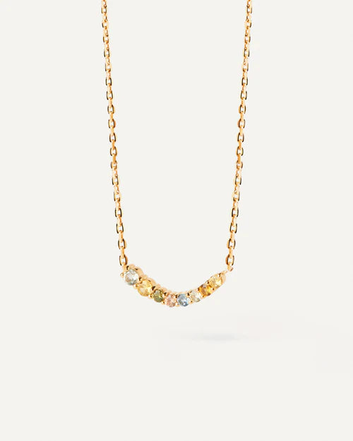 Collana Donna PDPaola Argento Dorato 925 Zirconi Multicolori CO01-859-U