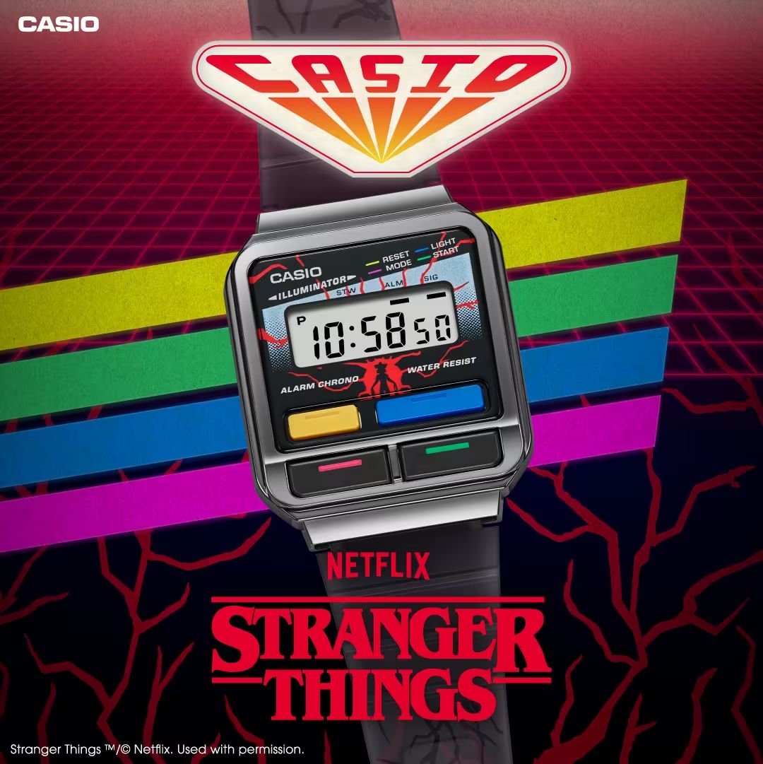 Orologio Unisex Casio Acciaio Nero Quarzo Digitale Stranger Things A120WEST-1AER