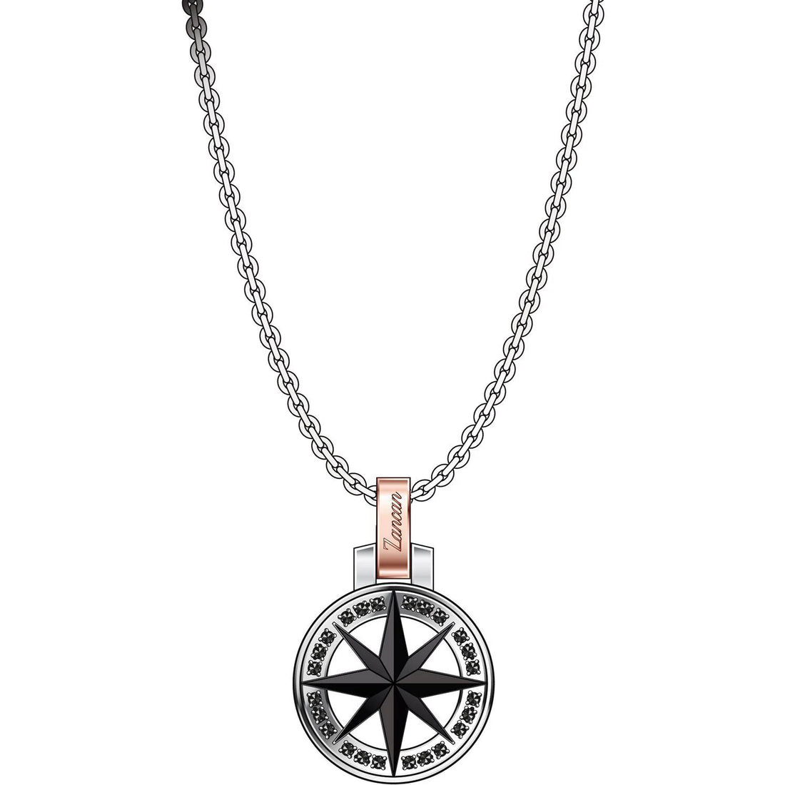 Collana Uomo Zancan Acciaio rosa dei venti EHC153