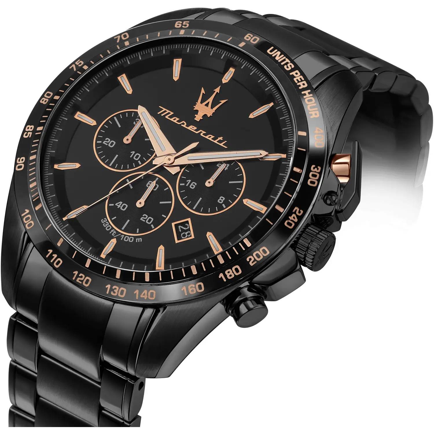 Orologio Uomo Maserati Quarzo Cronografo Acciaio Nero Rosè R8873612048