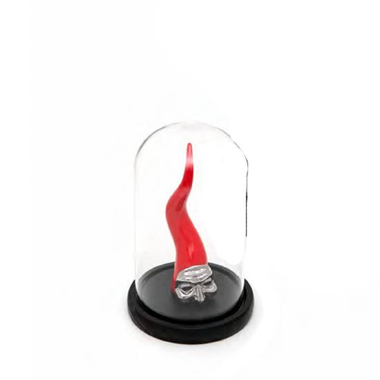 Corno Sequenze Rosso Maschera 14cm SQ2561/1