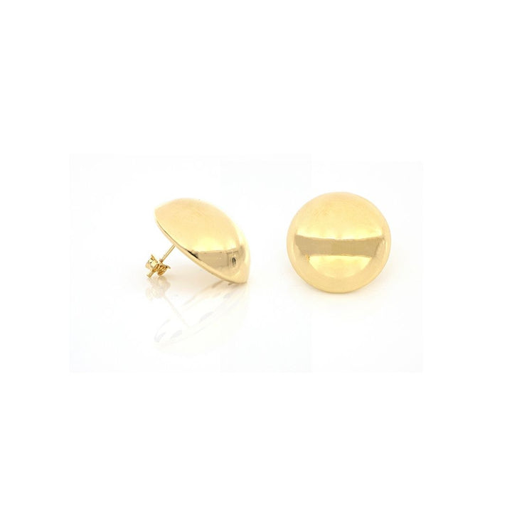 Orecchini Donna Unoaerre Bronzo Dorato Liscio Bottone A Lobo 544997