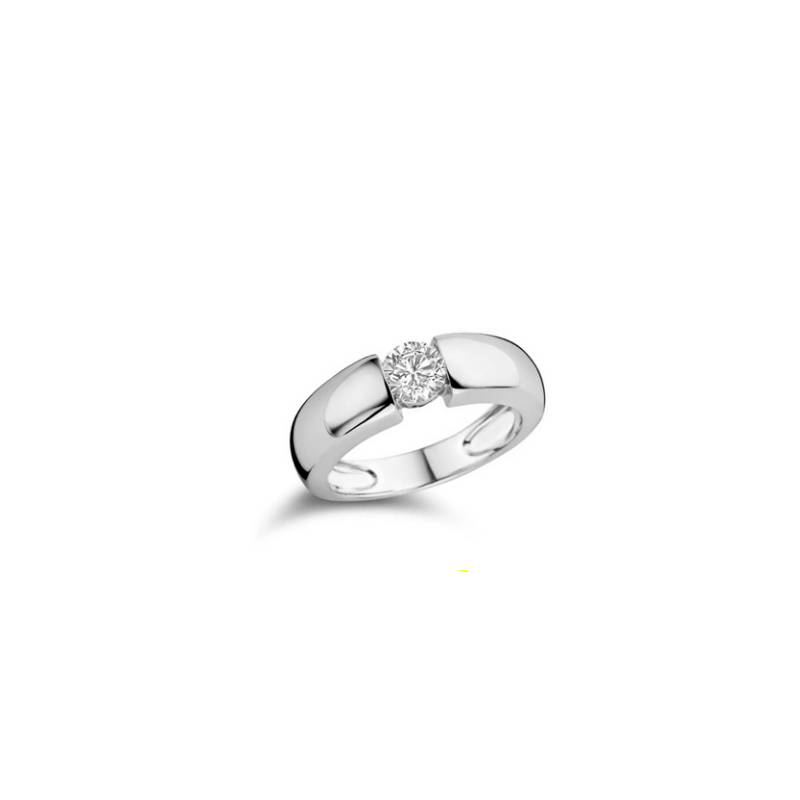 Anello Donna Liu Jo Solitario Grande Acciaio Zircone Bianco LJ2590M16CV