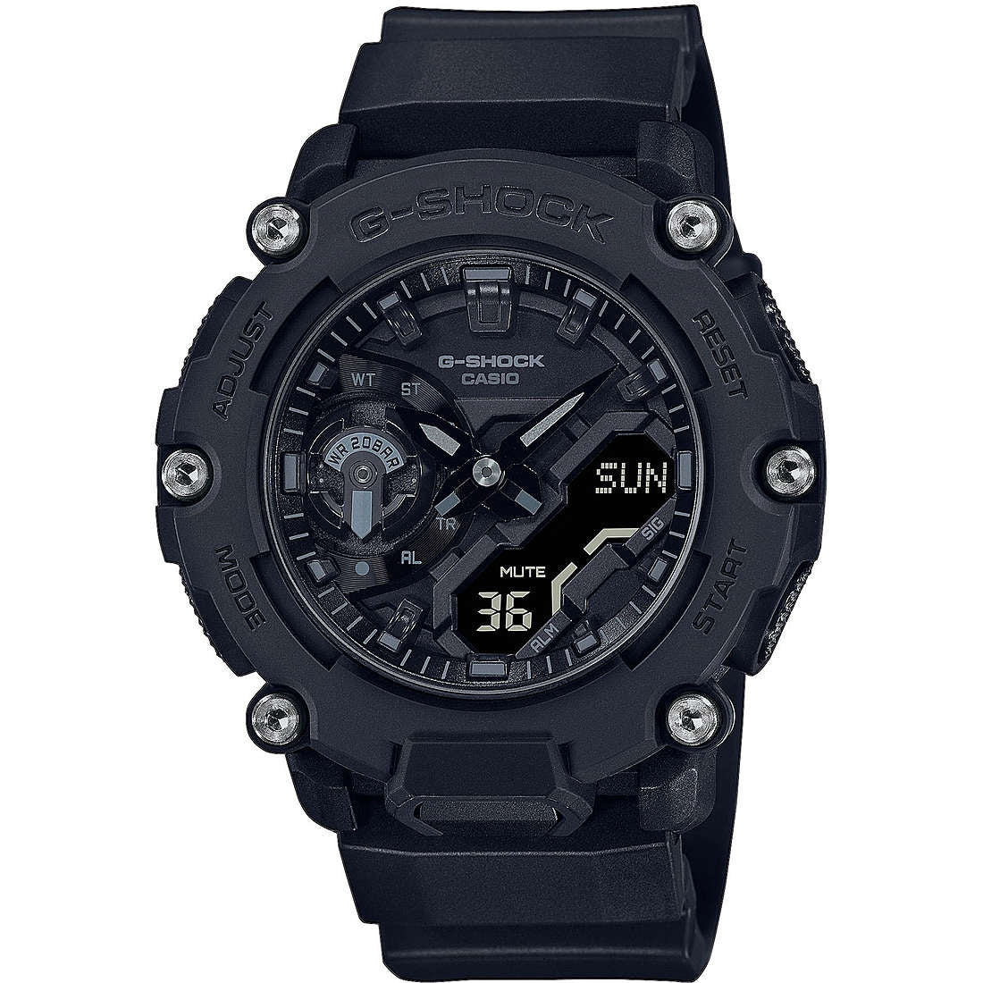 Orologio Uomo Casio G-Shock Gomma Nero Analogico Digitale GA-2200BB-1AER