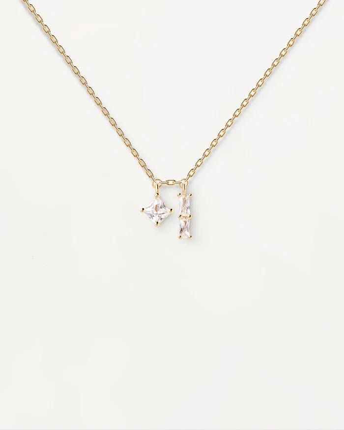 Collana Donna PDPaola Argento Dorato 925 Zirconi Bianchi CO01-500-U