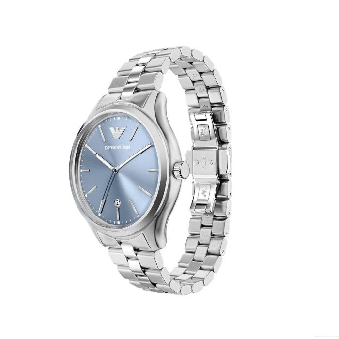 Orologio Uomo Emporio Armani Acciaio Quarzo Data Azzurro AR11748