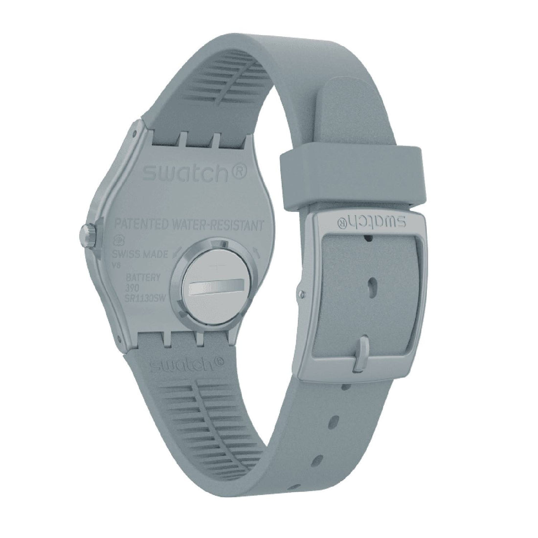 Orologio Donna Gomma Resina Swatch Quarzo Solo Tempo Data Blu  Azulbaya GL401