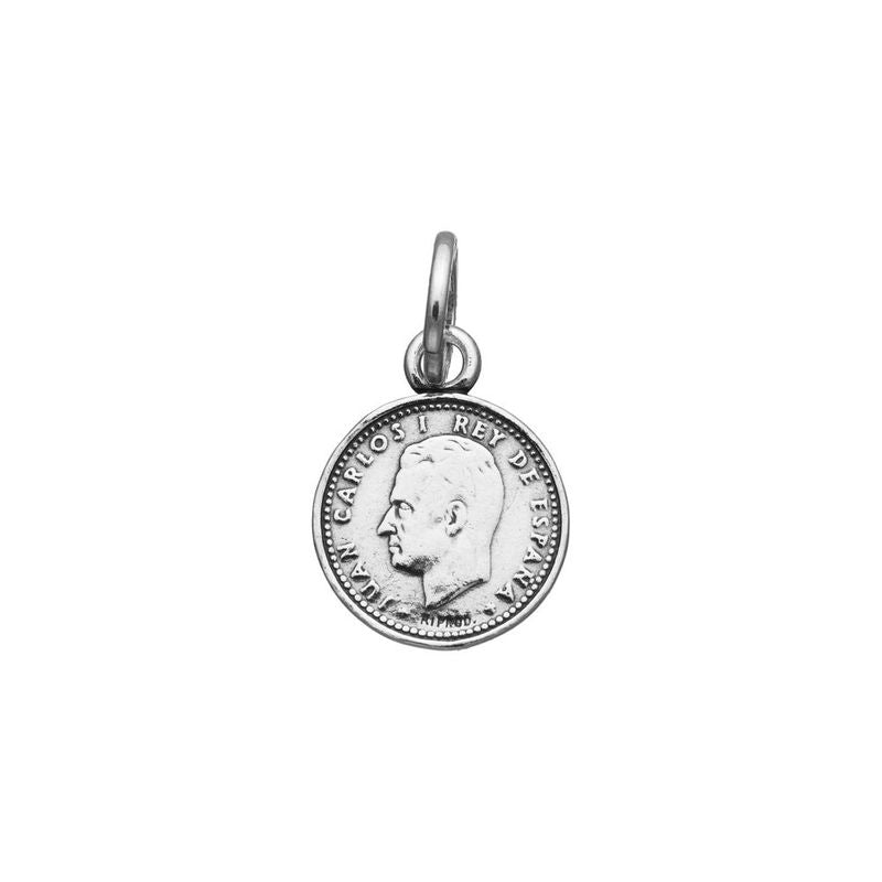 Charm Unsex Giovanni Raspini Argento 925 Moneta Peseta Spagnola Fatta A Mano 06472