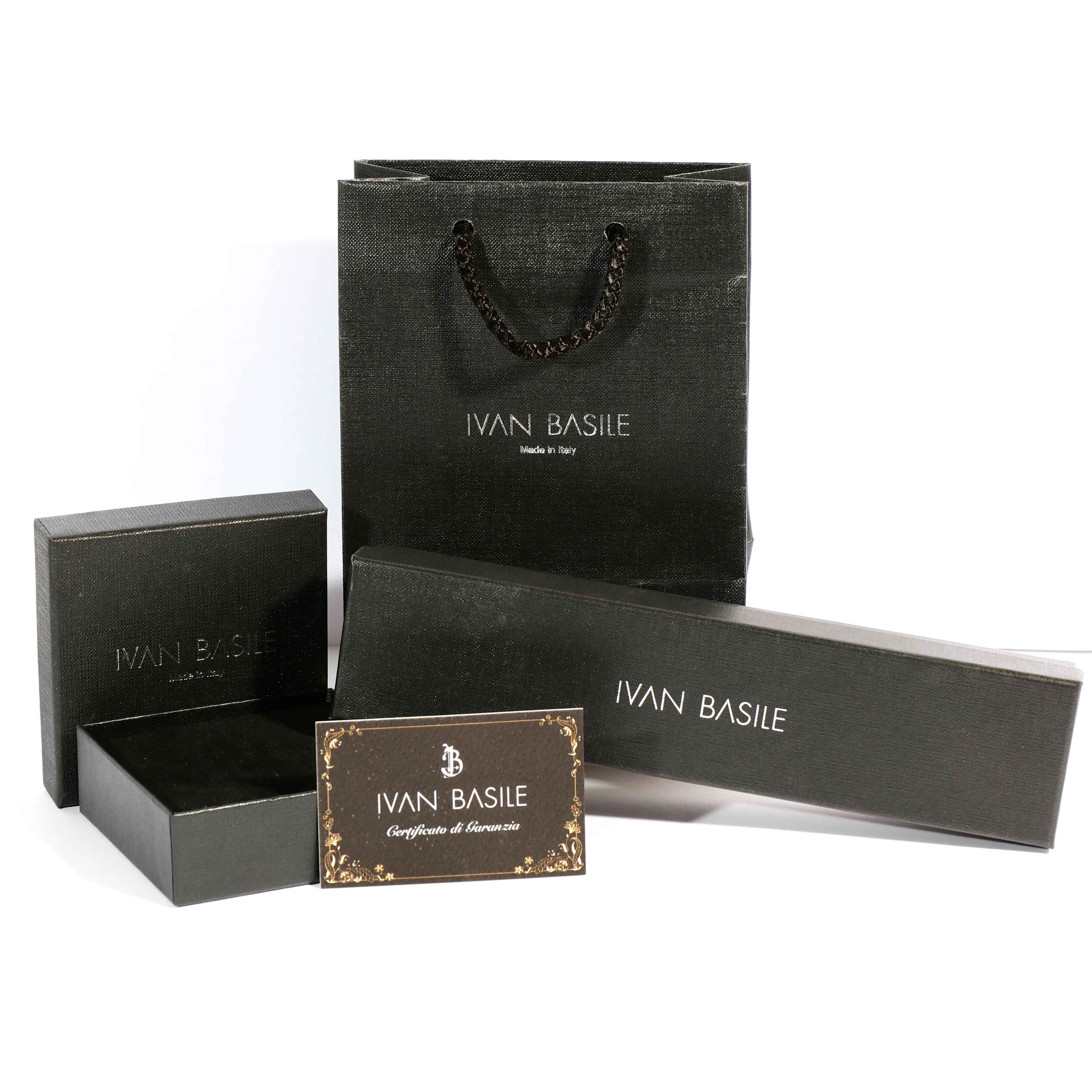 Bracciale Uomo Ivan Basile Elastico Acciaio Pietra Ceramica Arancione LV_09-M