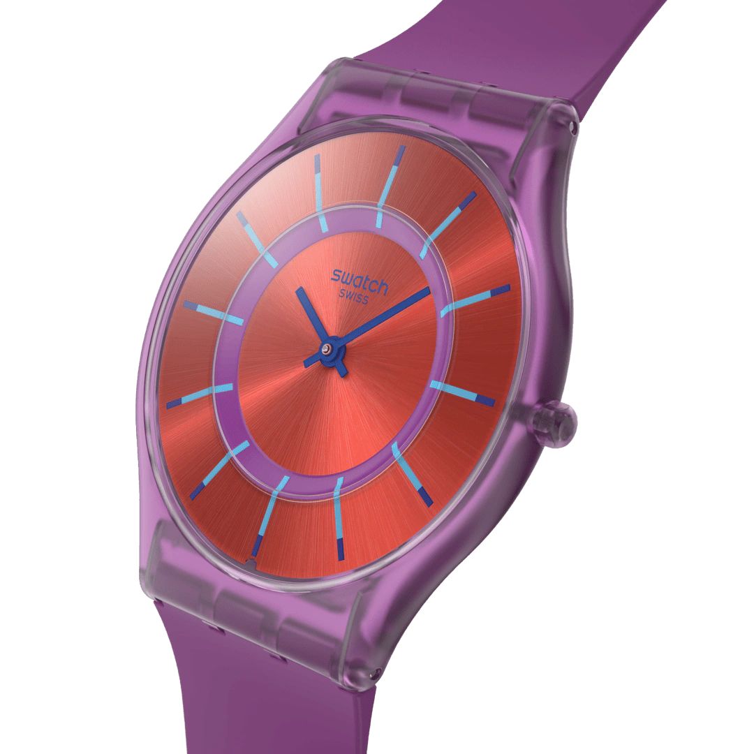 Orologio Unisex Swatch SWEET STRAWBERRY DREAM Viola Skin SS08V108