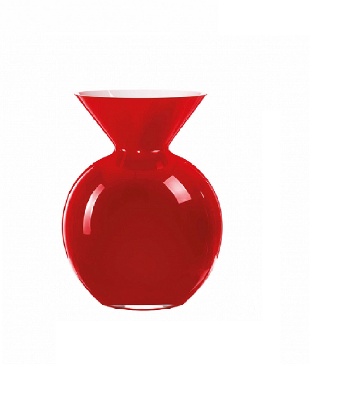 Vaso cristallo Onlylux pallottino rosso 30 cm OL02351