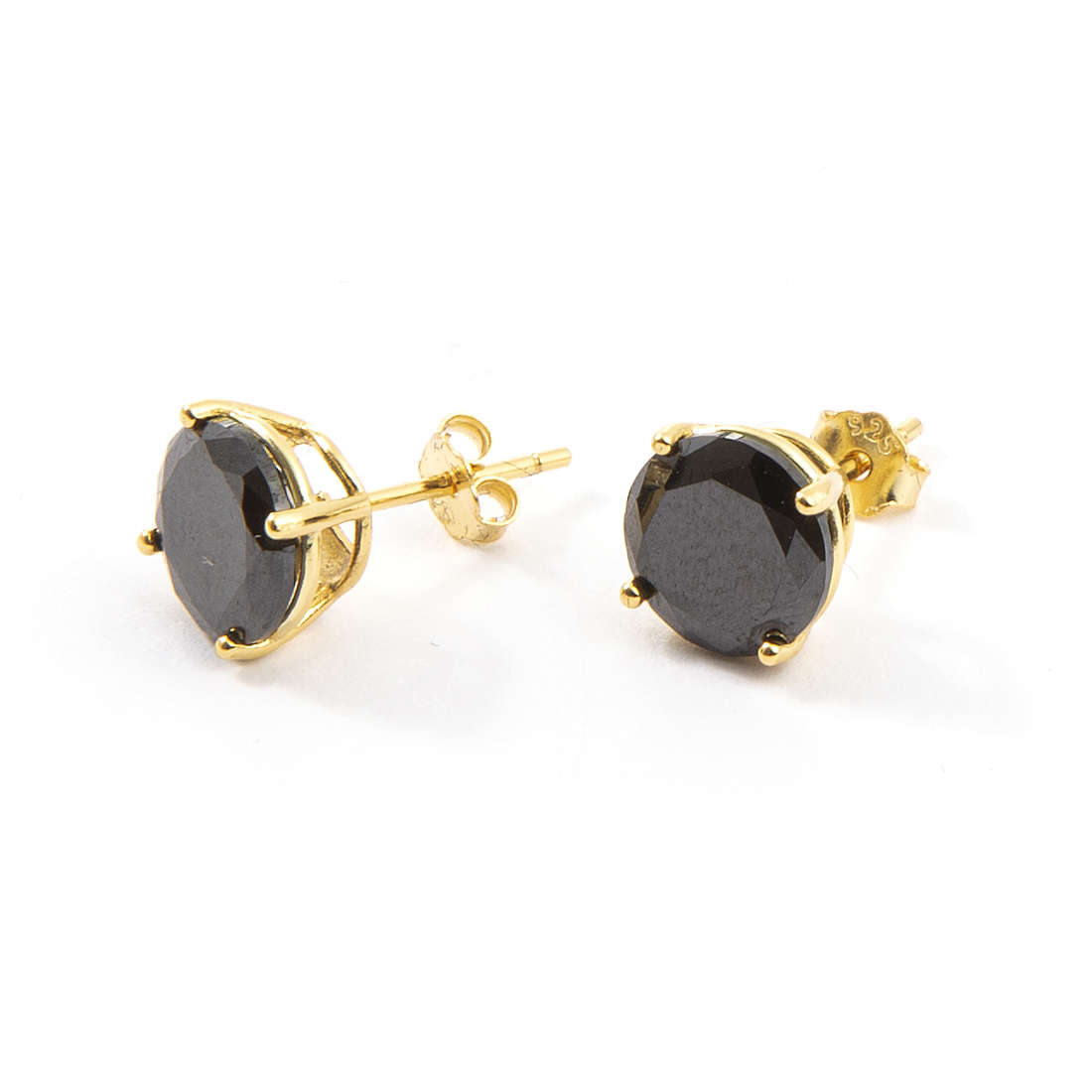 Orecchini Donna 4US Cesare Paciotti Argento 925 Dorato Spinello Nero 4UOR3905W