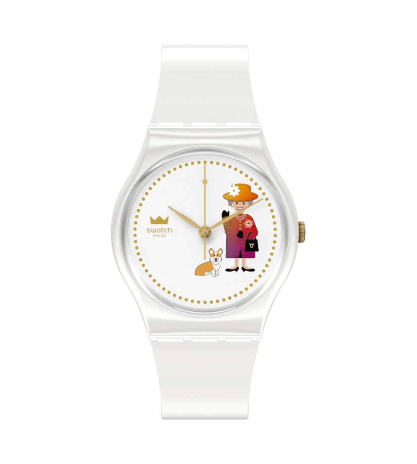 Orologio Donna Swatch Regina Elisabetta Cambio Abito GZ711