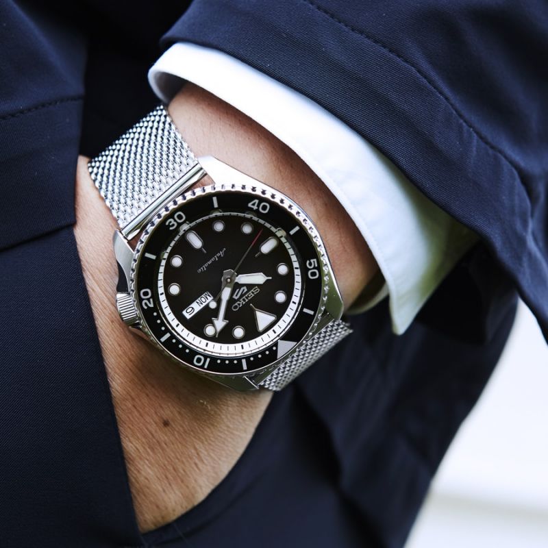 Orologio Uomo Acciaio SEIKO 5 Sport 43mm Automatico Doppia Data SRPD73K1