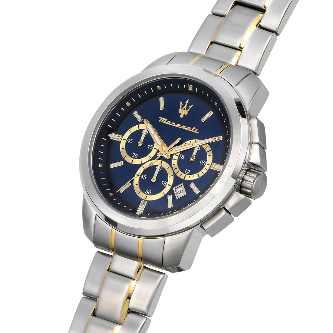 Orologio Uomo Maserati Set Box Bracciale Acciaio Bicolore Quarzo Data R8873621036