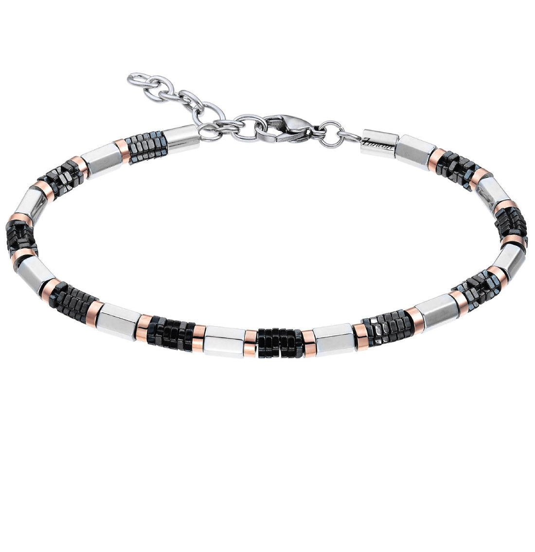 Bracciale Uomo Acciaio Zancan Ceramica Nera UHB021