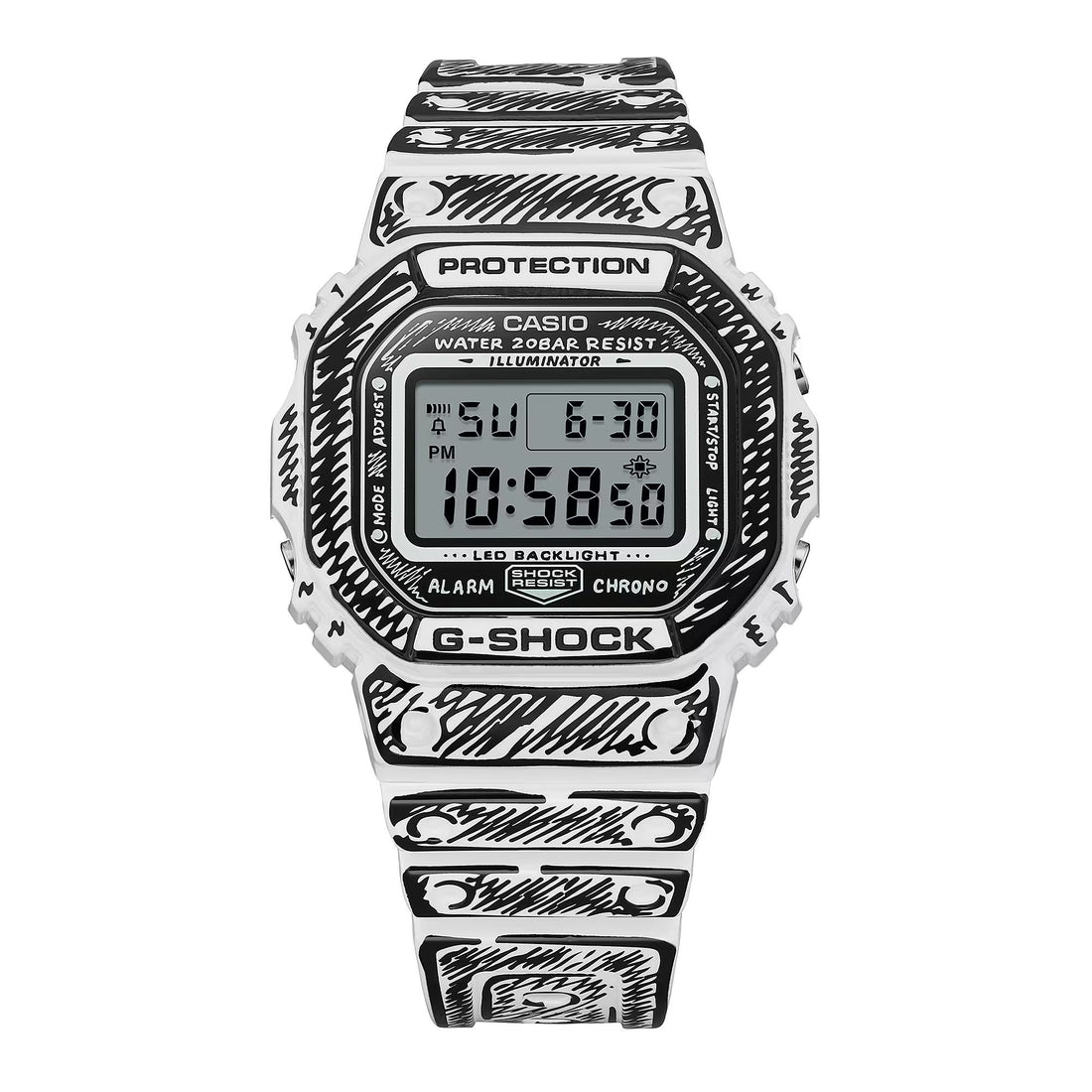 Orologio Uomo Casio G-SHOCK X Joshua Vides Bianco Digitale DW-600JV-7ER