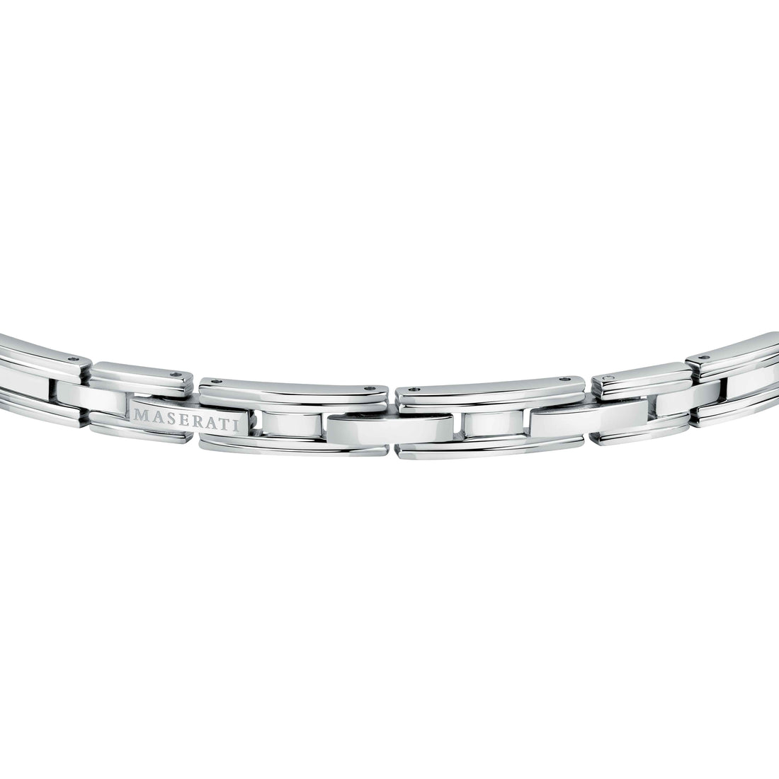 Bracciale Uomo Maserati Acciaio Bicolore Blu Logo Centrale Semirigido JM421ATK11