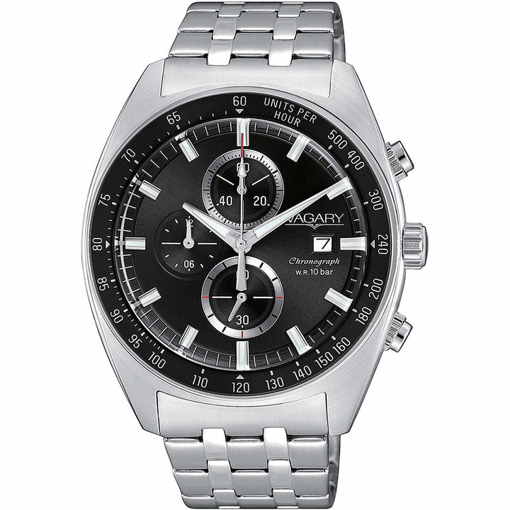 Orologio uomo Cronografo Vagary By Citizen Rockwell cinturino Acciaio VA1-218-51