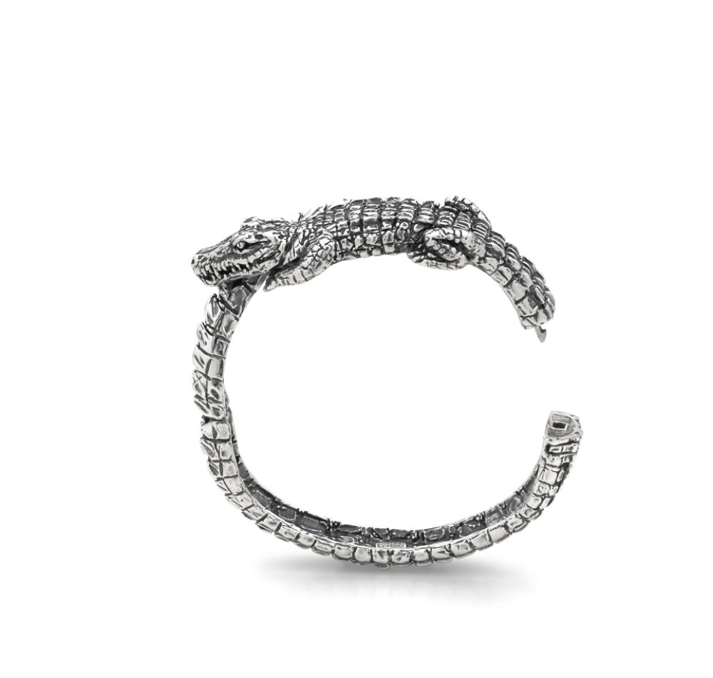 Bracciale Donna Giovanni Raspini Argento 925 Bangle Coccodrillo Grande 12266
