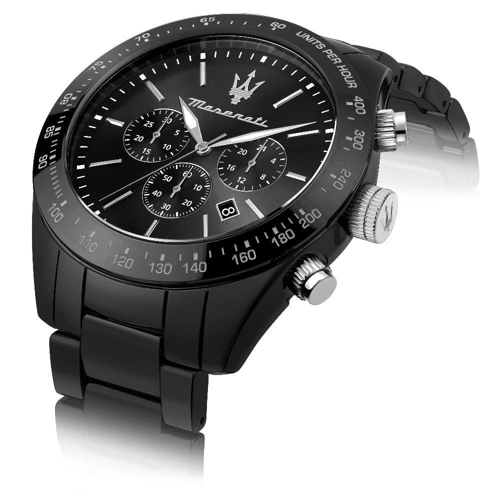Orologio Uomo Maserati Quarzo Cronografo Ceramica Nera Argento R8873650001