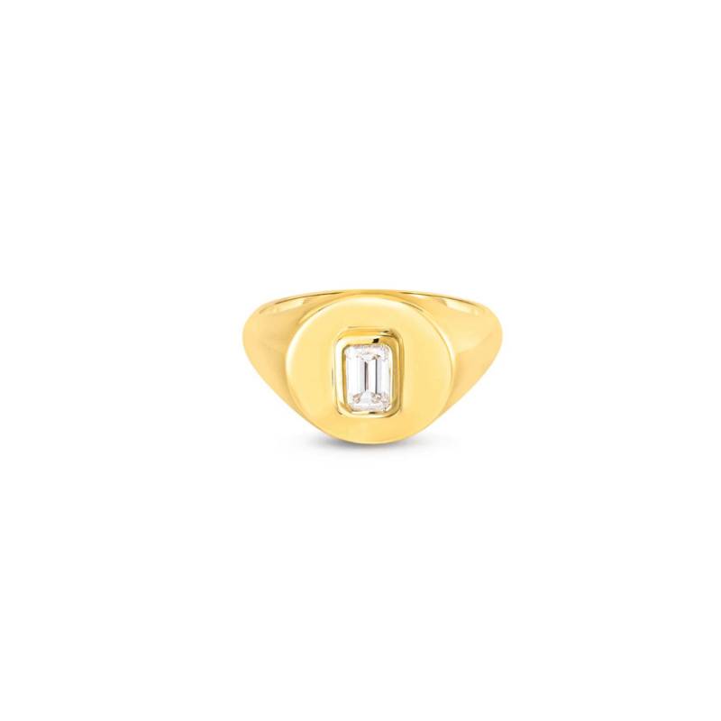 Anello Donna Liu Jo Solitario Acciaio Dorato Baguette Zircone Bianco LJ2497M14CV
