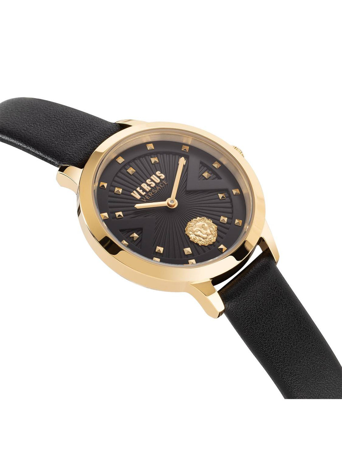 Orologio Donna Versus By Versace Nero Quarzo Solo Tempo Acciaio Dorato Pelle VSPZK0221
