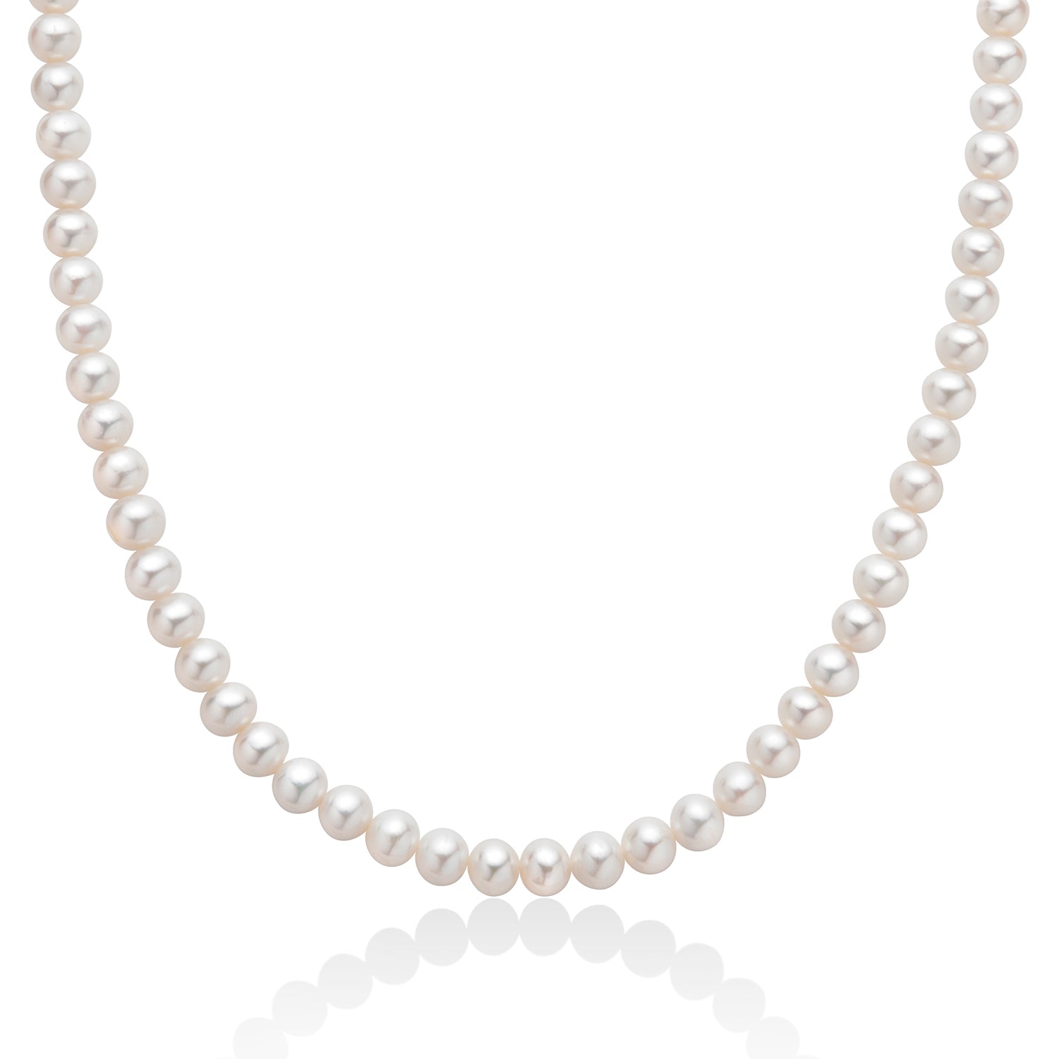 Collana Donna Miluna Girocollo Perle 6,5-7 mm Oro Bianco 18 KT 1MPA657-42NL587