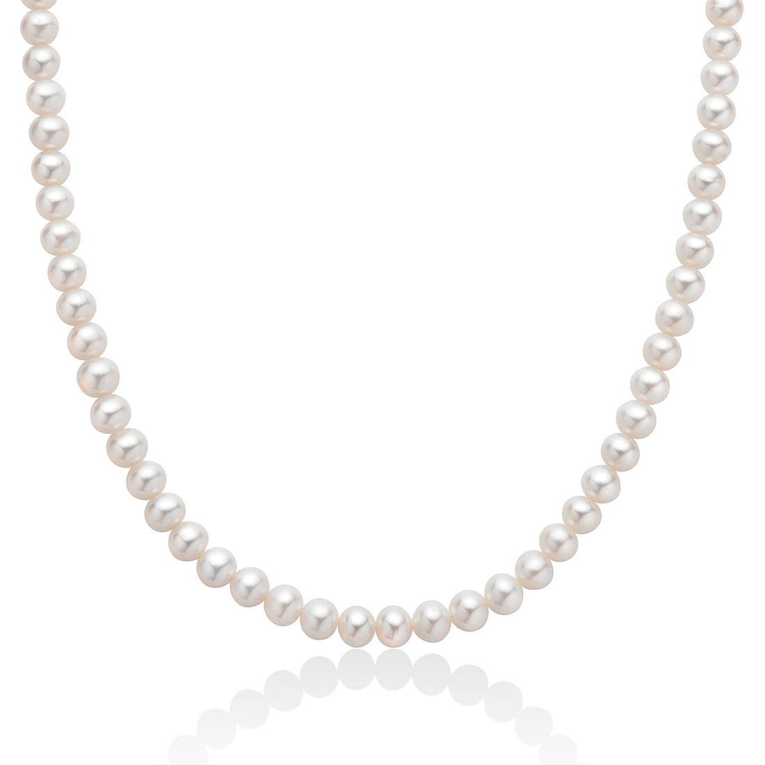 Collana Donna Miluna Girocollo Oro Bianco 18 KT Perle 6,5-7 mm 1MPA885-45NL583
