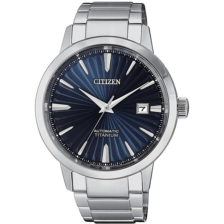 Orologio Uomo Titanio CITIZEN 41mm Automatico Solo Tempo data Quarzo NJ2180-89L