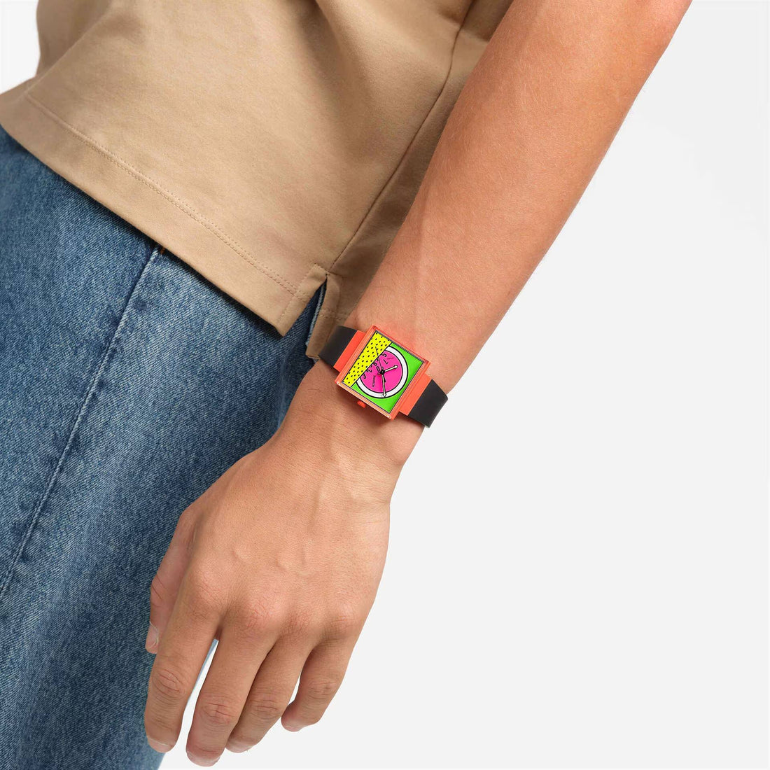 Orologio Unisex Swatch What IF BREAK TIME Cassa Quadrata SO34Z101