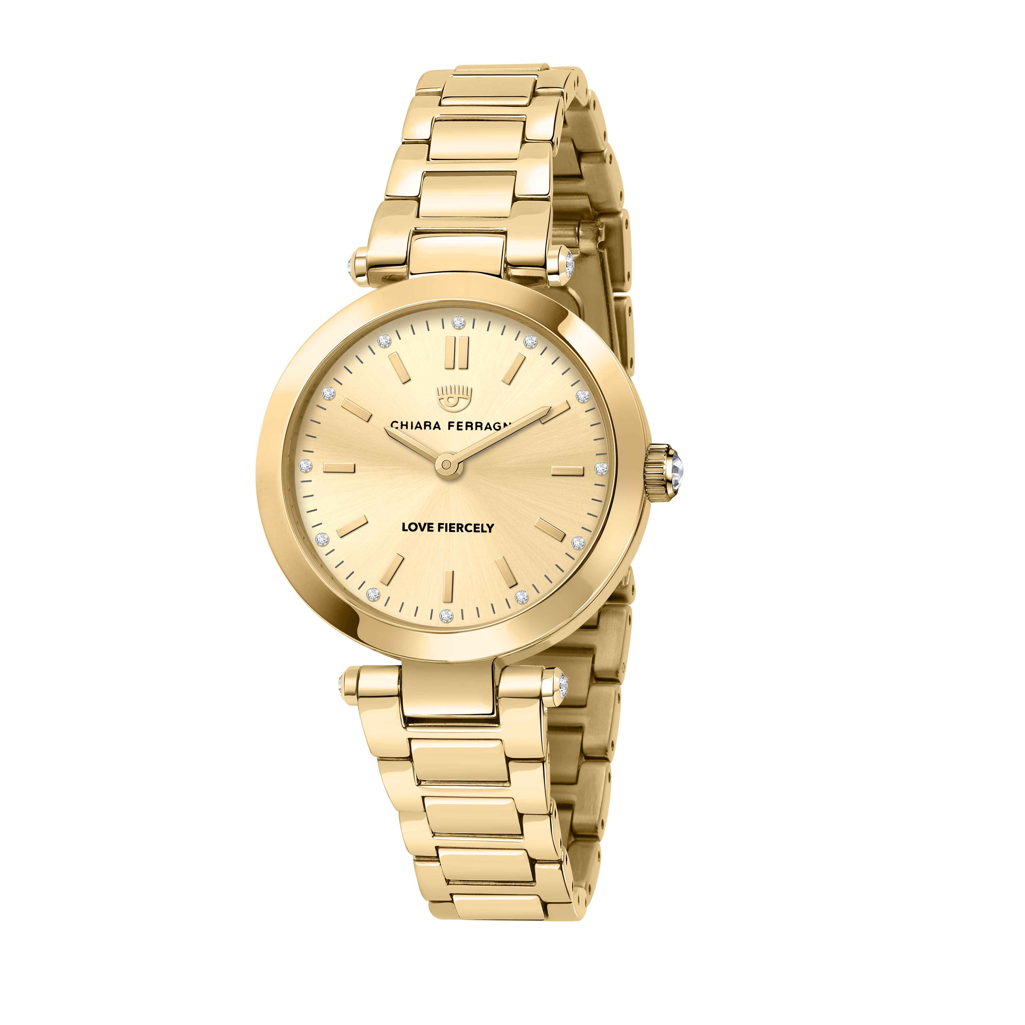 Orologio Donna Chiara Ferragni Quarzo Solo Tempo Acciaio Dorato