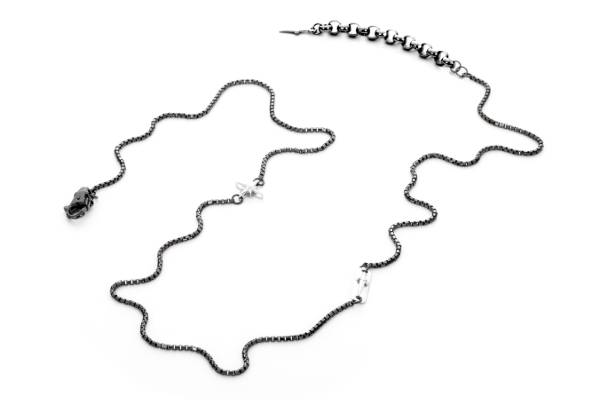 Collana Uomo Cesare Paciotti Argento 925 Nero Rosa Dei Venti JPCL2329N